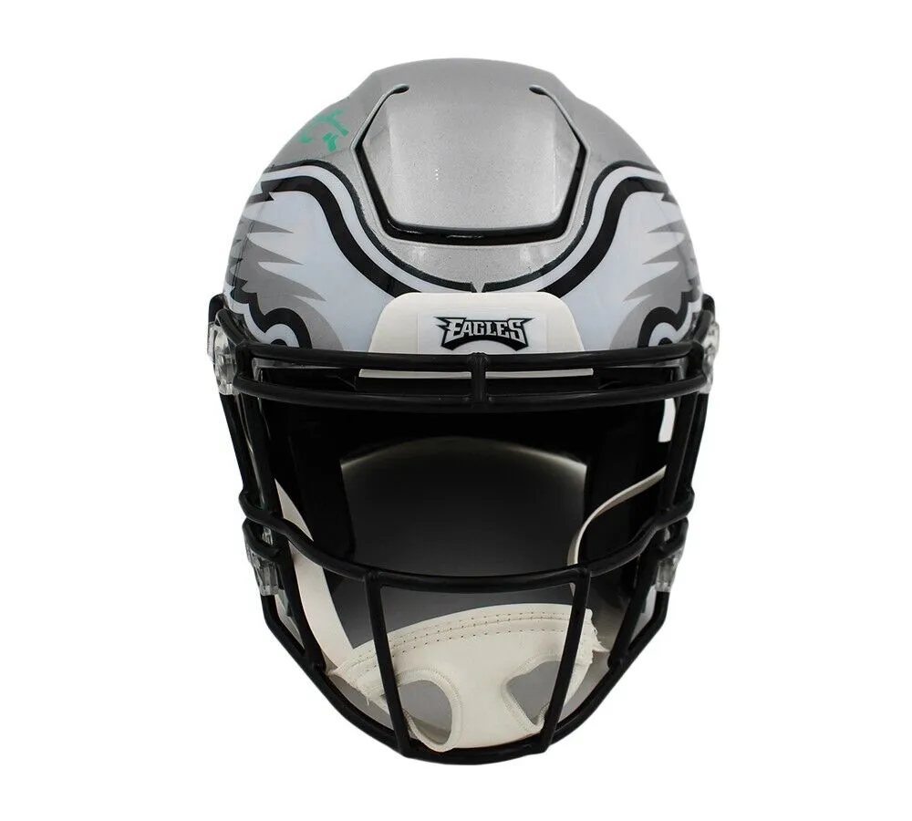 Zach Ertz Signed Philadelphia Eagles Speed Flex Auth Custom Gray/Green Helmet