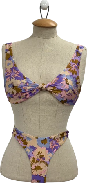 Zimmermann Multi-Coloured Floral Print Bikini UK 8